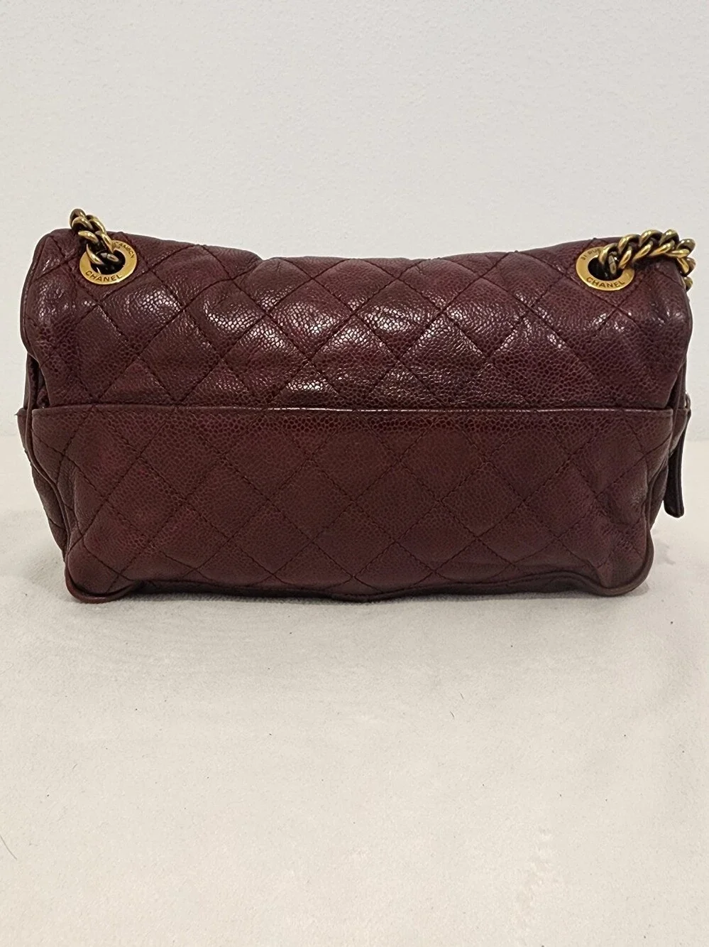 Chanel Shiva 2013-2014 Medium Calfskin. Exterior Has Paint Touch Ups.